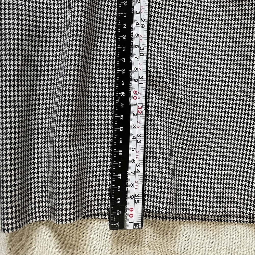 Michele VTG 90s Houndstooth Jumper Overall Dress Sz 6 Sleeveless Academia - Picture 10 of 12